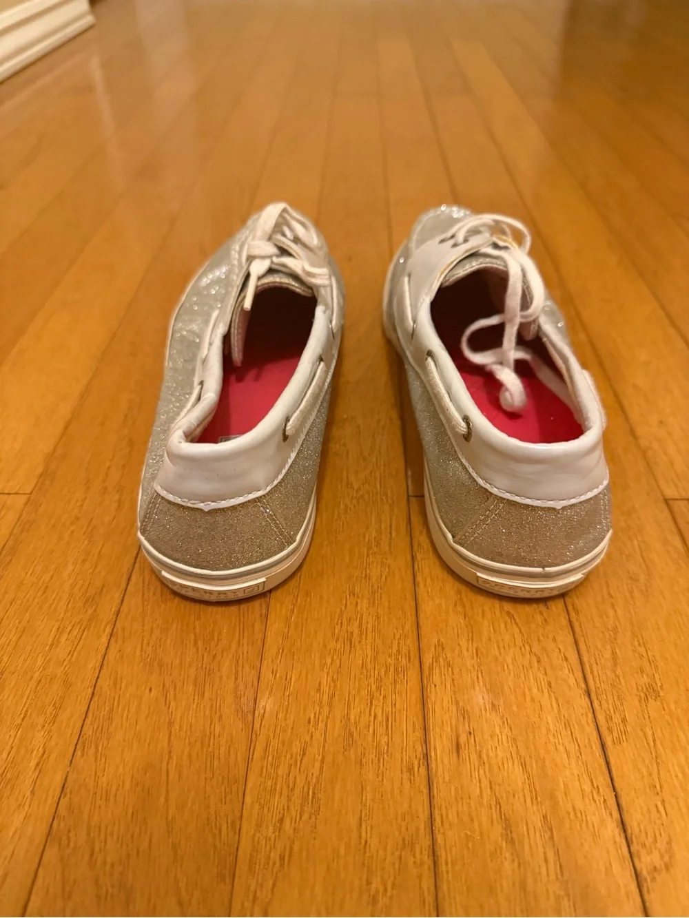 Sperry Silver Glitter Women's Boat Shoes